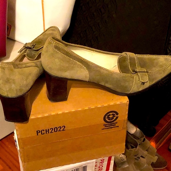 CALVIN KLEIN | Olive-green suede shoes - Picture 4 of 8